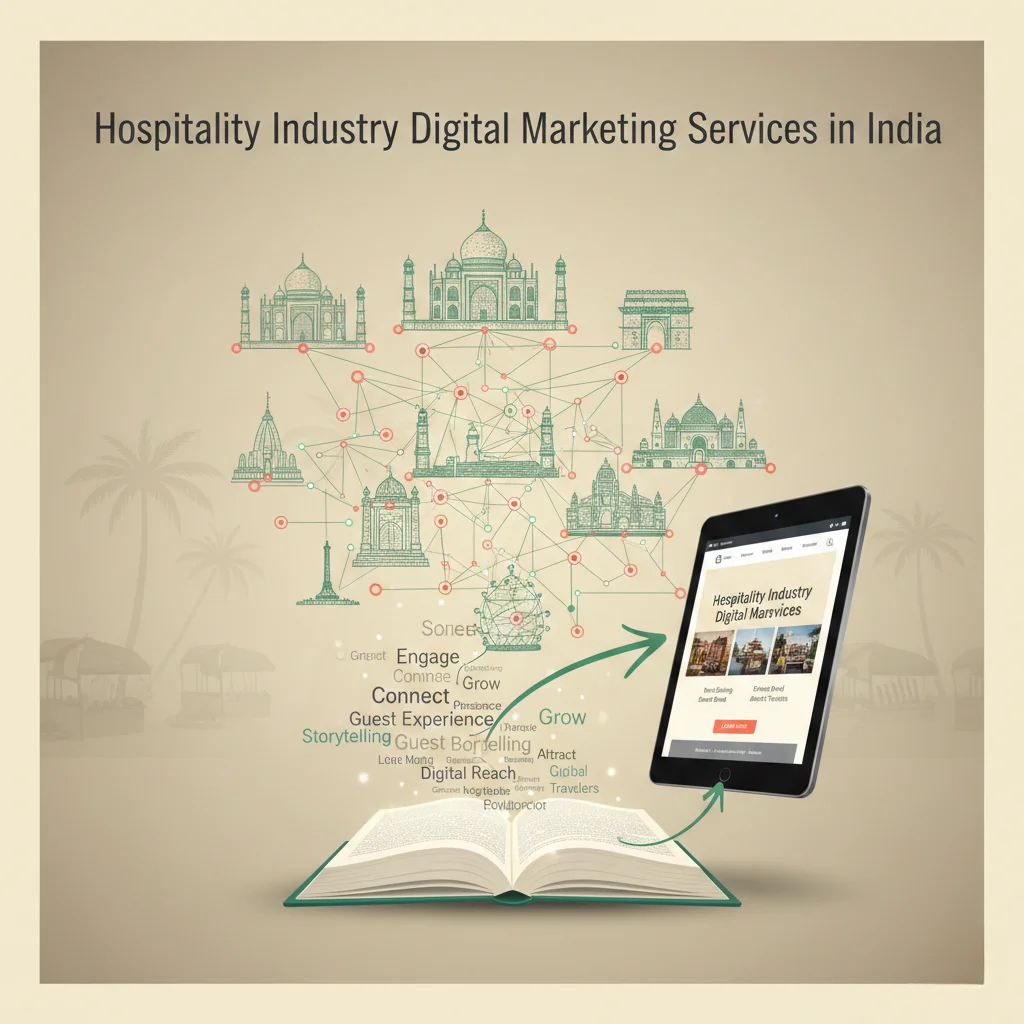 Hospitality Digital Marketing Illustration