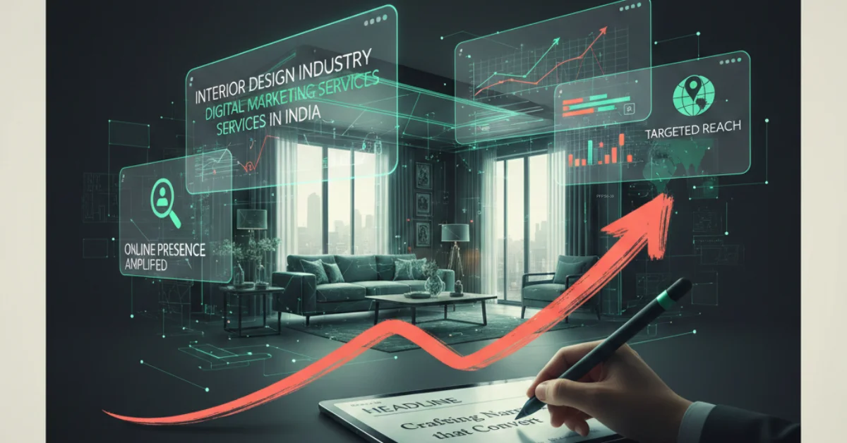 Interior Designing Digital Marketing Illustration