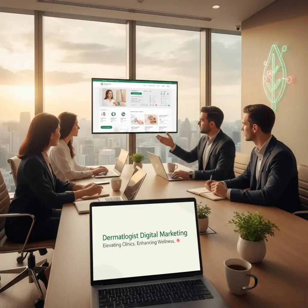 Dermatologist Digital Marketing Illustration