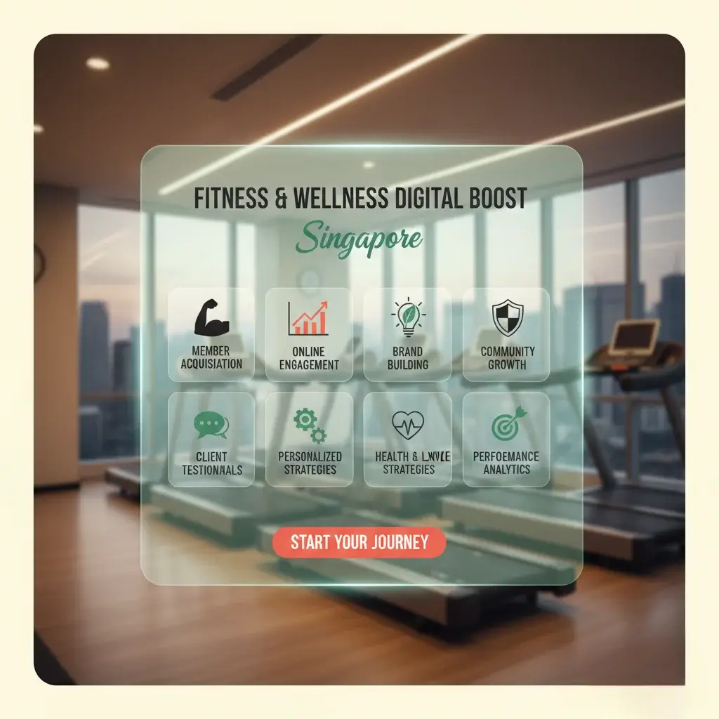 Fitness and Wellness Digital Marketing Illustration