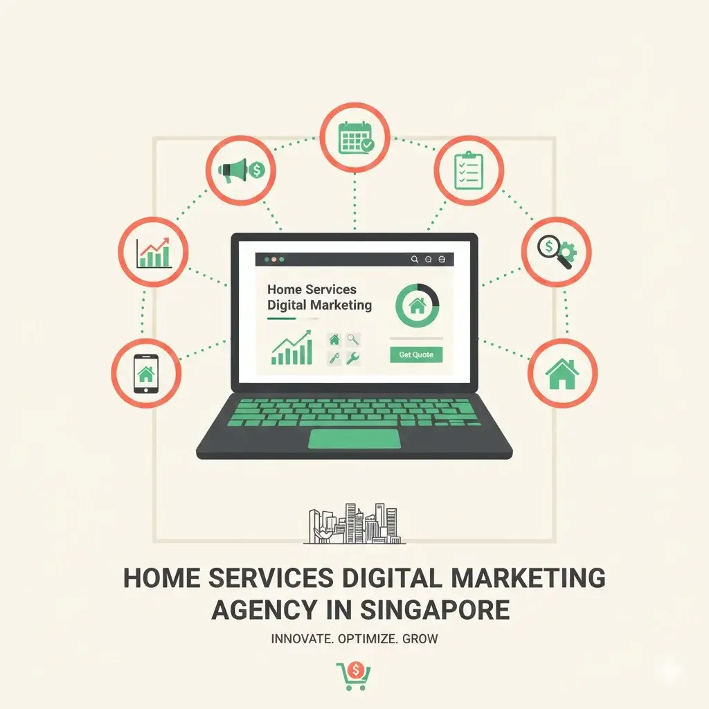 Home Services Digital Marketing Illustration