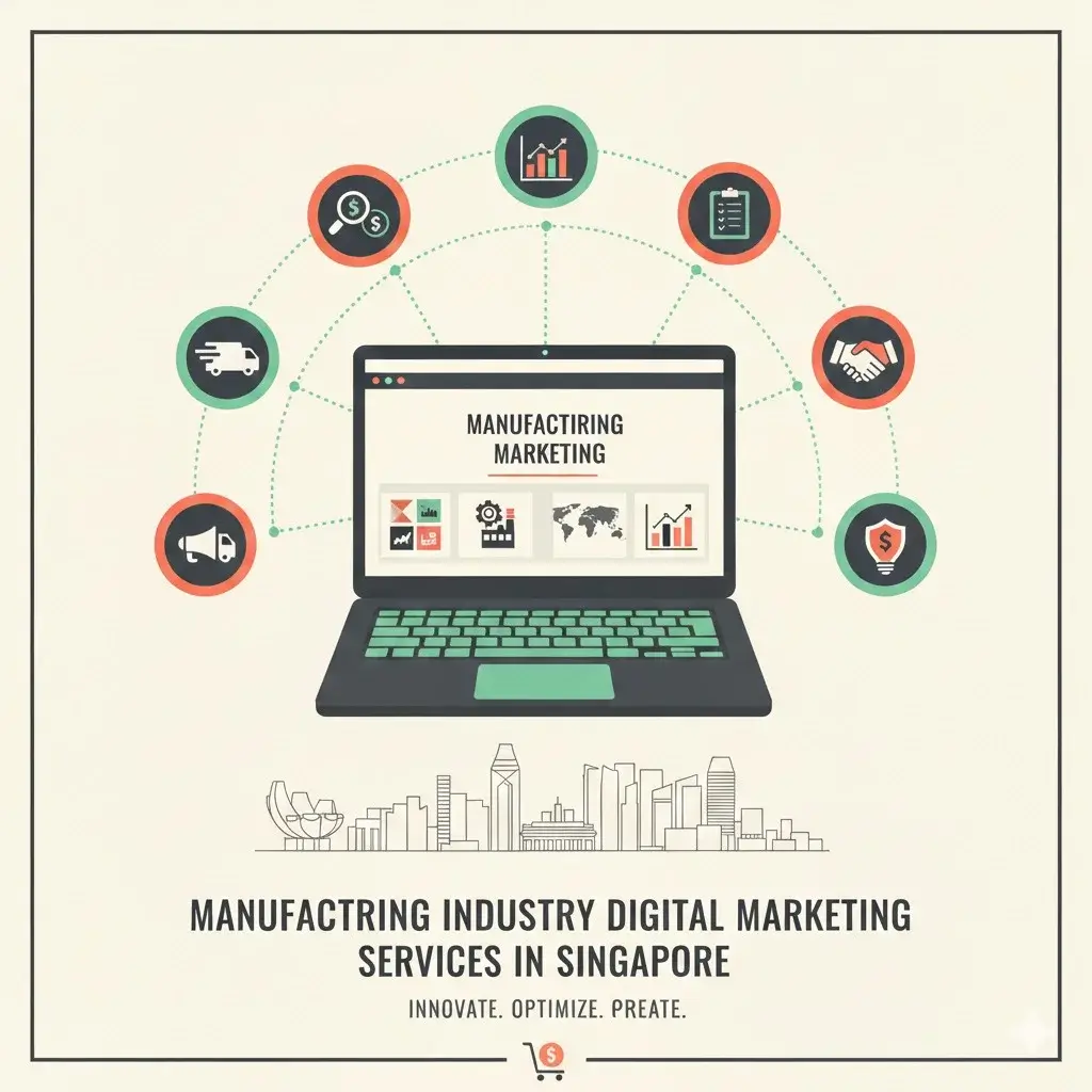 Manufacturing Digital Marketing Illustration