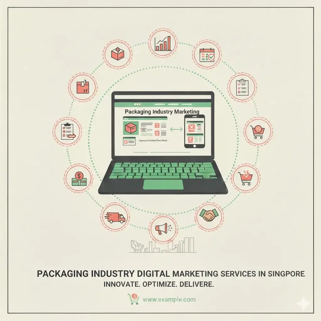 Packaging Industry Digital Marketing Illustration