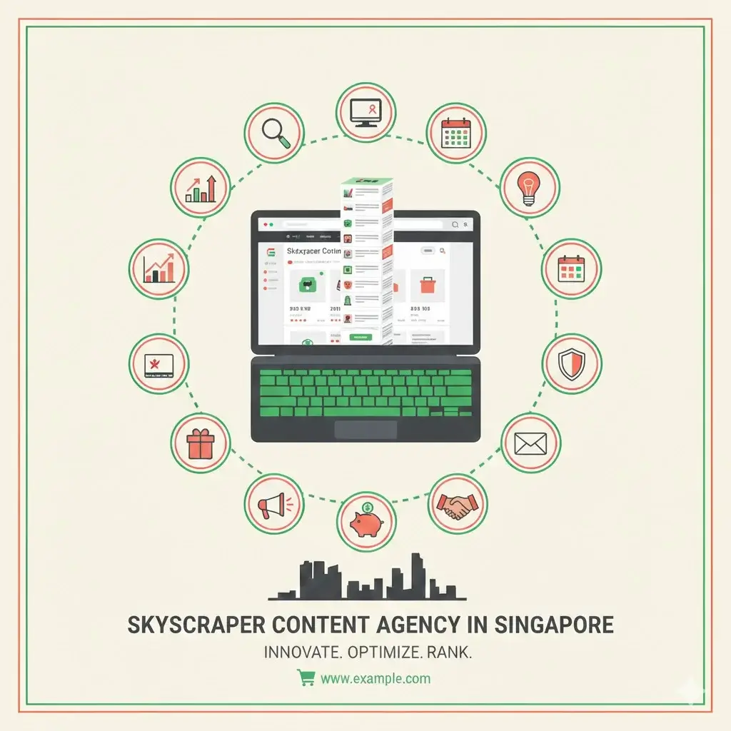 Skyscraper Content Agency in Singapore Illustration
