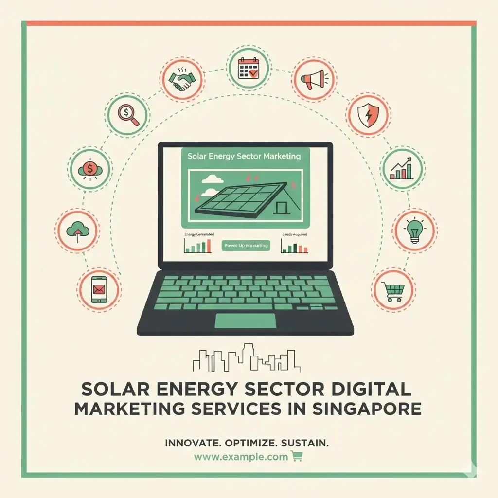 Solar Energy Digital Marketing Illustration