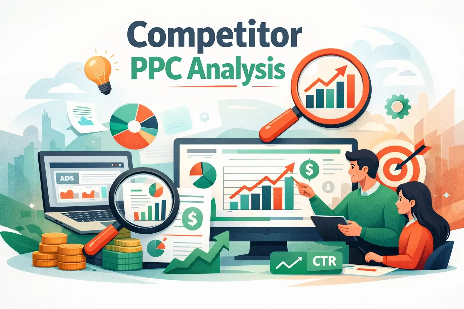 Competitor PPC Analysis Services in USA Illustration
