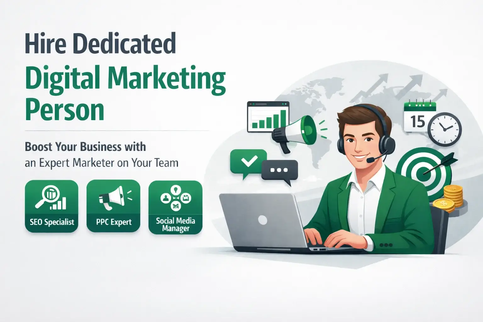 Hire Digital Marketing Expert Illustration