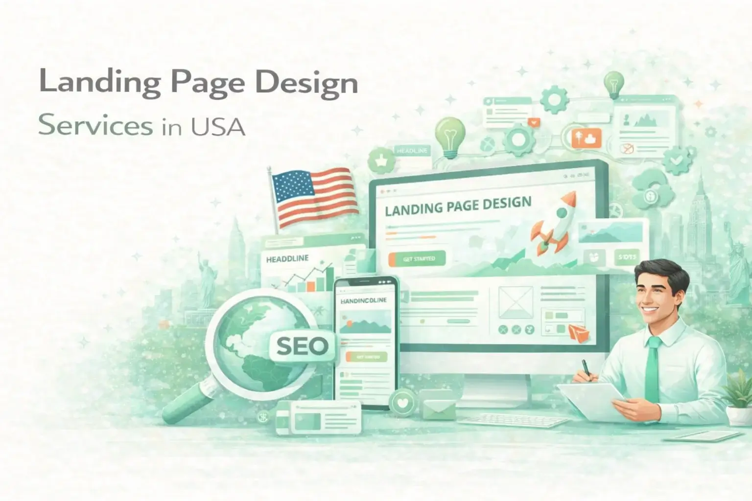Landing Page Design Illustration
