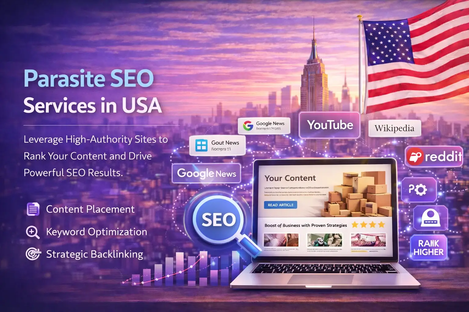 Parasite SEO Services Illustration