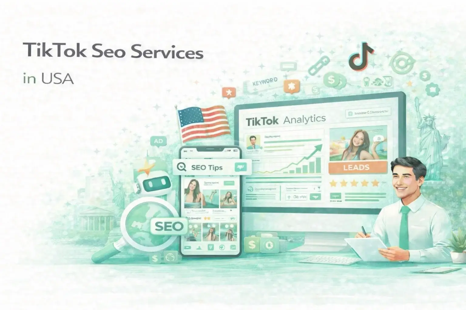 TikTok SEO Illustration