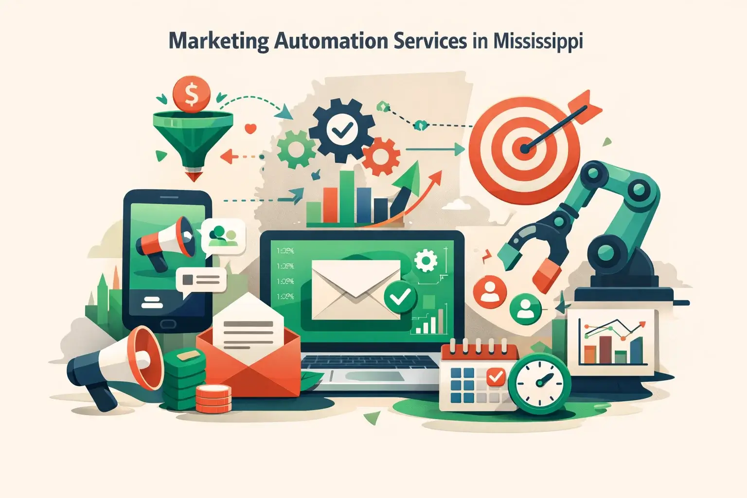 Marketing Automation Services in Mississippi Illustration
